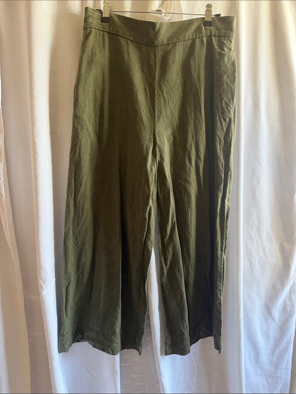 Point Sur linen blend cropped wide leg pants